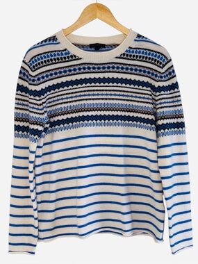 J. Crew Fair Isle 100% Wool Sweater Size S